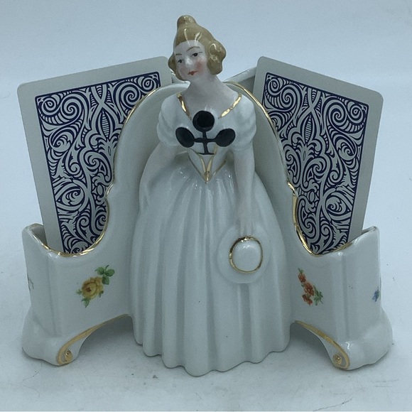 Vintage Germany Victorian Female Porcelain Holder - Picture 2 of 7